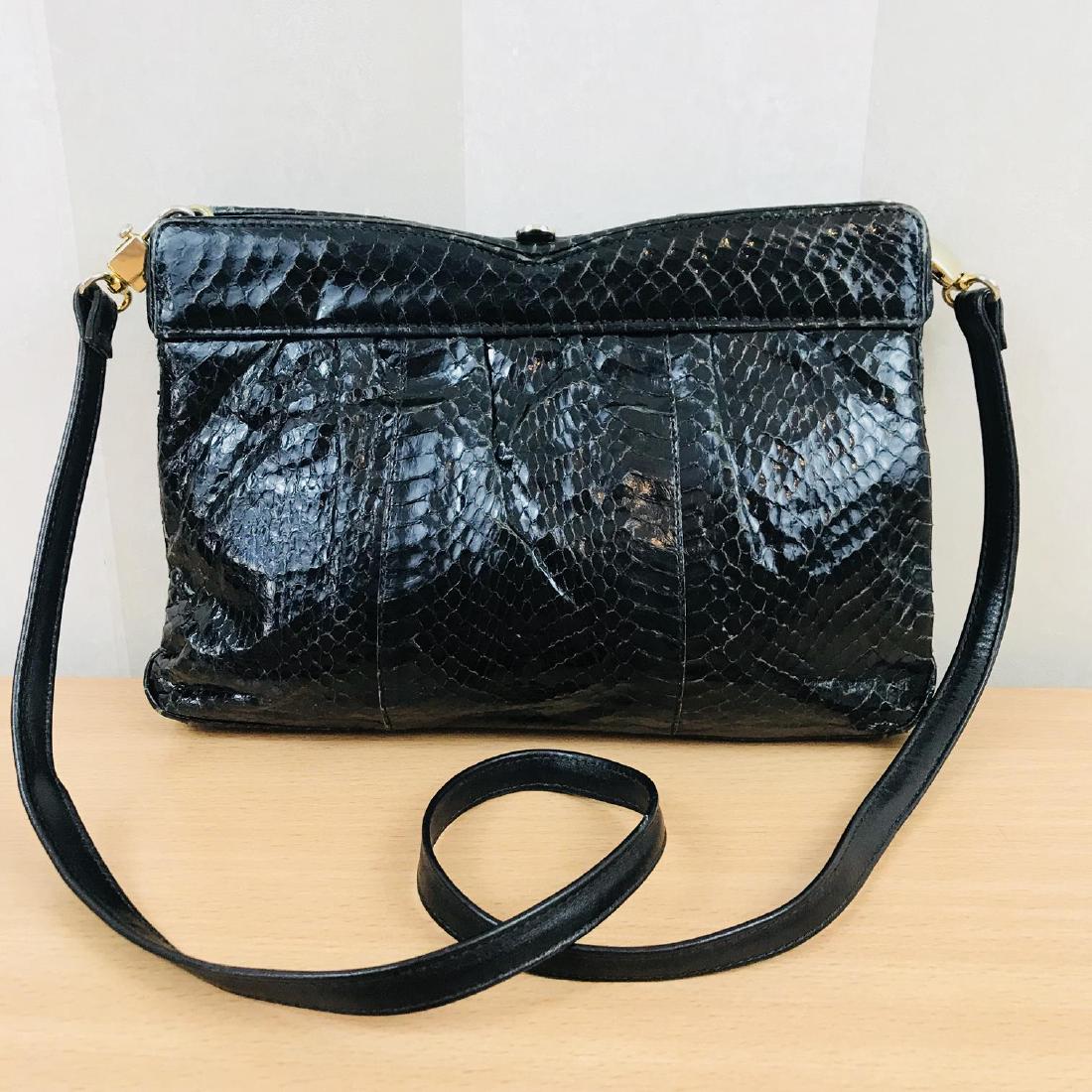 Vintage Handmade Genuine Snake Skin Leather Handbag (1 of 6)