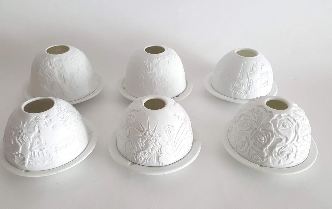 Bernardaud Limoges Porcelain Votivelight Candles: Title: Bernardaud Limoges Porcelain Votivelight Candles Maker: Bernardaud Limoges Origin: France Date/Period: 21st Century Materials: Porcelain Bernardaud Limoges Porcelain Votivelight Candle Holders,