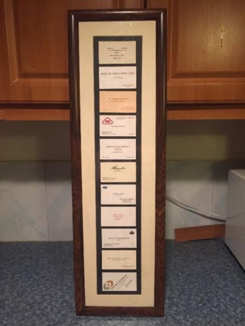 Framed Famous Business Cards (1 of 5)