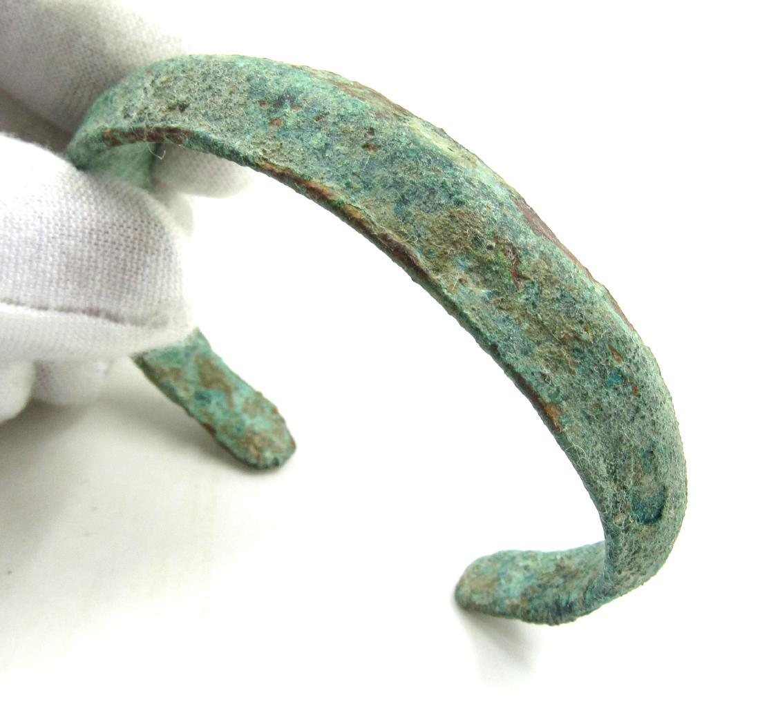 Medieval Viking Era Bronze Decorated Bracelet (1 of 3)