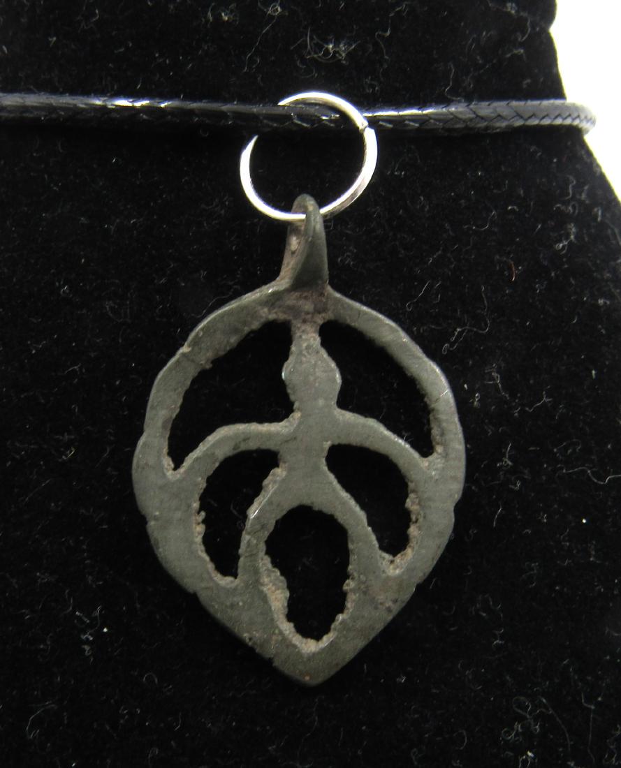 Medieval Viking Era Bronze Open-Work Pendant Depicting (1 of 3)