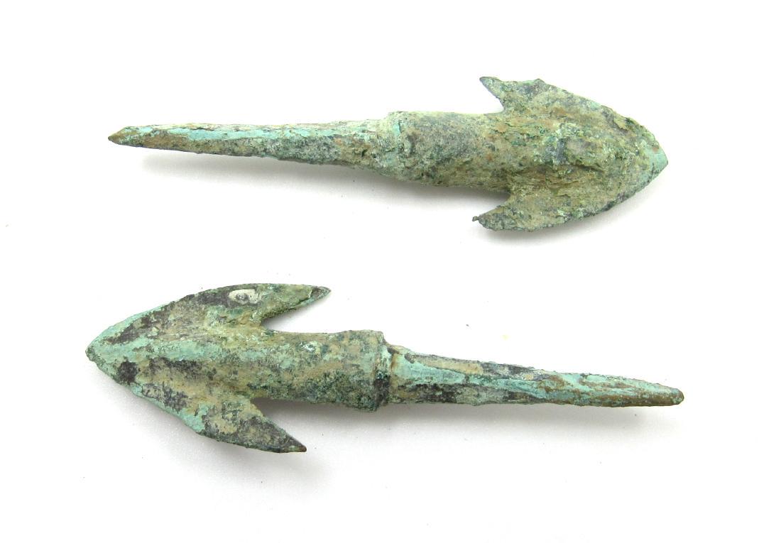 Ancient Greek Pair of Bronze Arrows (1 of 3)