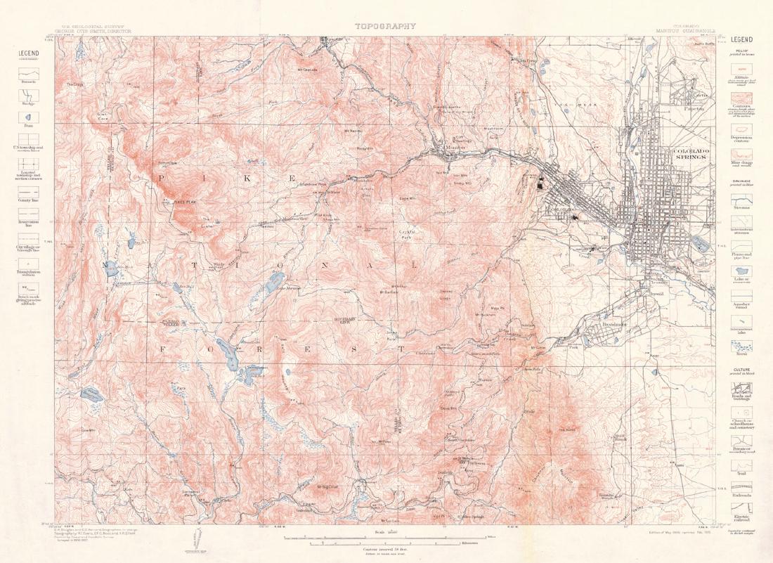 Colorado Topography Manitou Quadrangle (1 of 1)