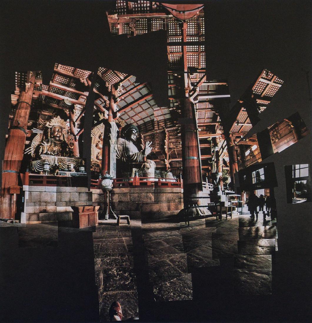 DAVID HOCKNEY - Giant Buddha, Nara, 1983: Artist: Hockney, David Title: Giant Buddha, Nara, 1983 Medium: Photo Litho, 1989, Canada Dimensions: 7.25x7.5" Heat Wax Mounted on 12x16" Conservation Board Please note that this lot has a confidentia