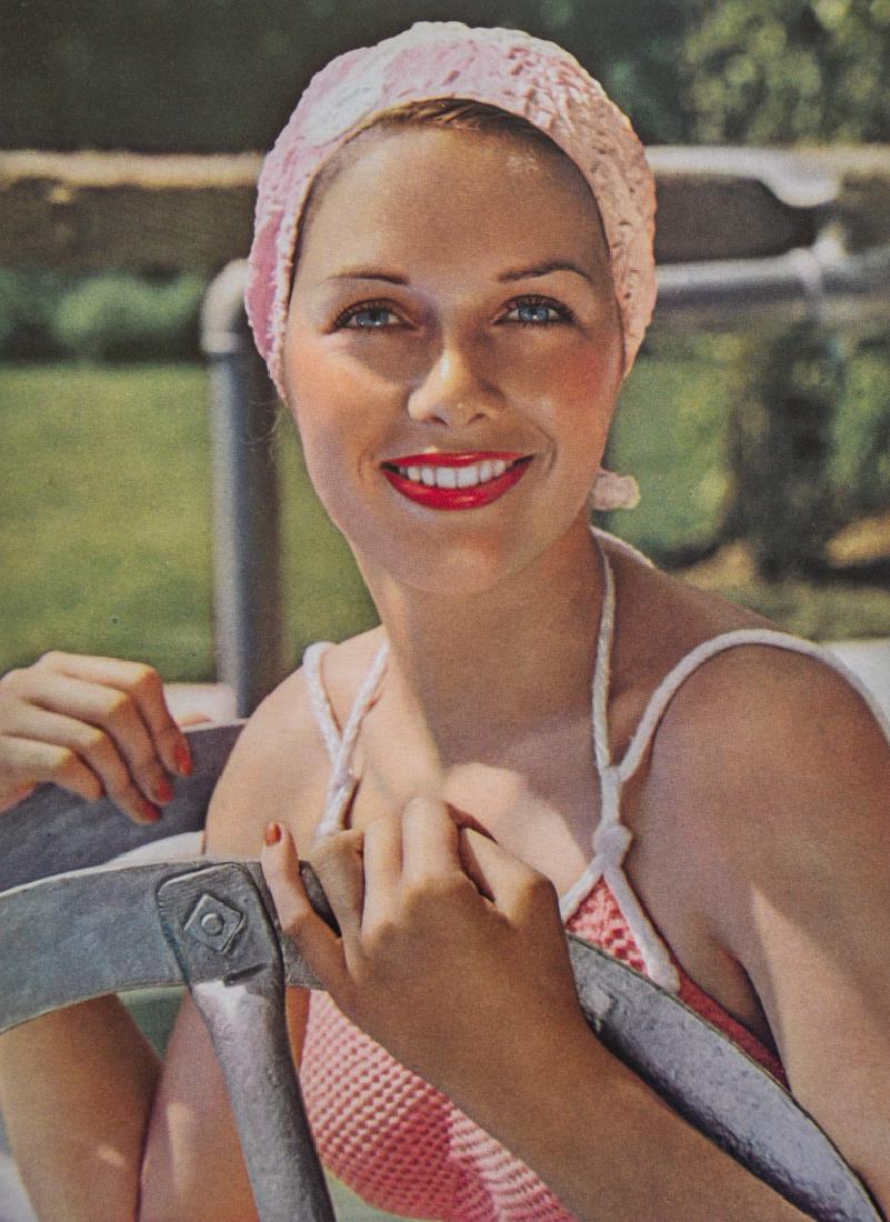 NICKOLAS MURAY - Summertime Portrait: Artist: Muray, Nickolas Title: Summertime Portrait Medium: Color Sheet Fed Gravure, 1938, USA Dimensions: 8.25x11.25" Heat Wax Mounted on 14x18" Conservation Board Please note that this lot has a conf