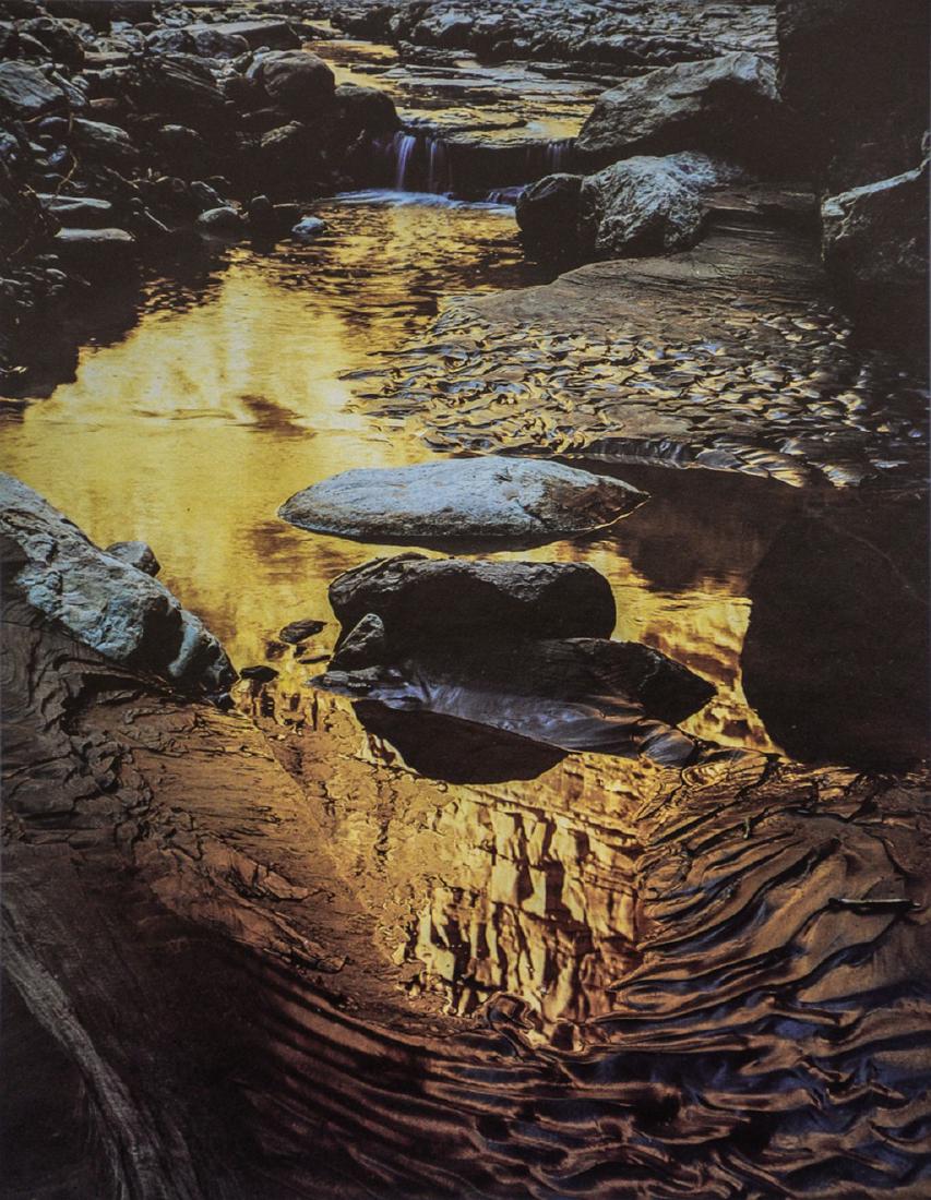 ELIOT PORTER - Glen Canyon, 1965: Artist: Porter, Eliot Title: Glen Canyon, 1965 Medium: Photo Litho, 1989, USA Dimensions: 6.1x7.75" Heat Wax Mounted on 11x14" Conservation Board Please note that this lot has a confidential reserve.