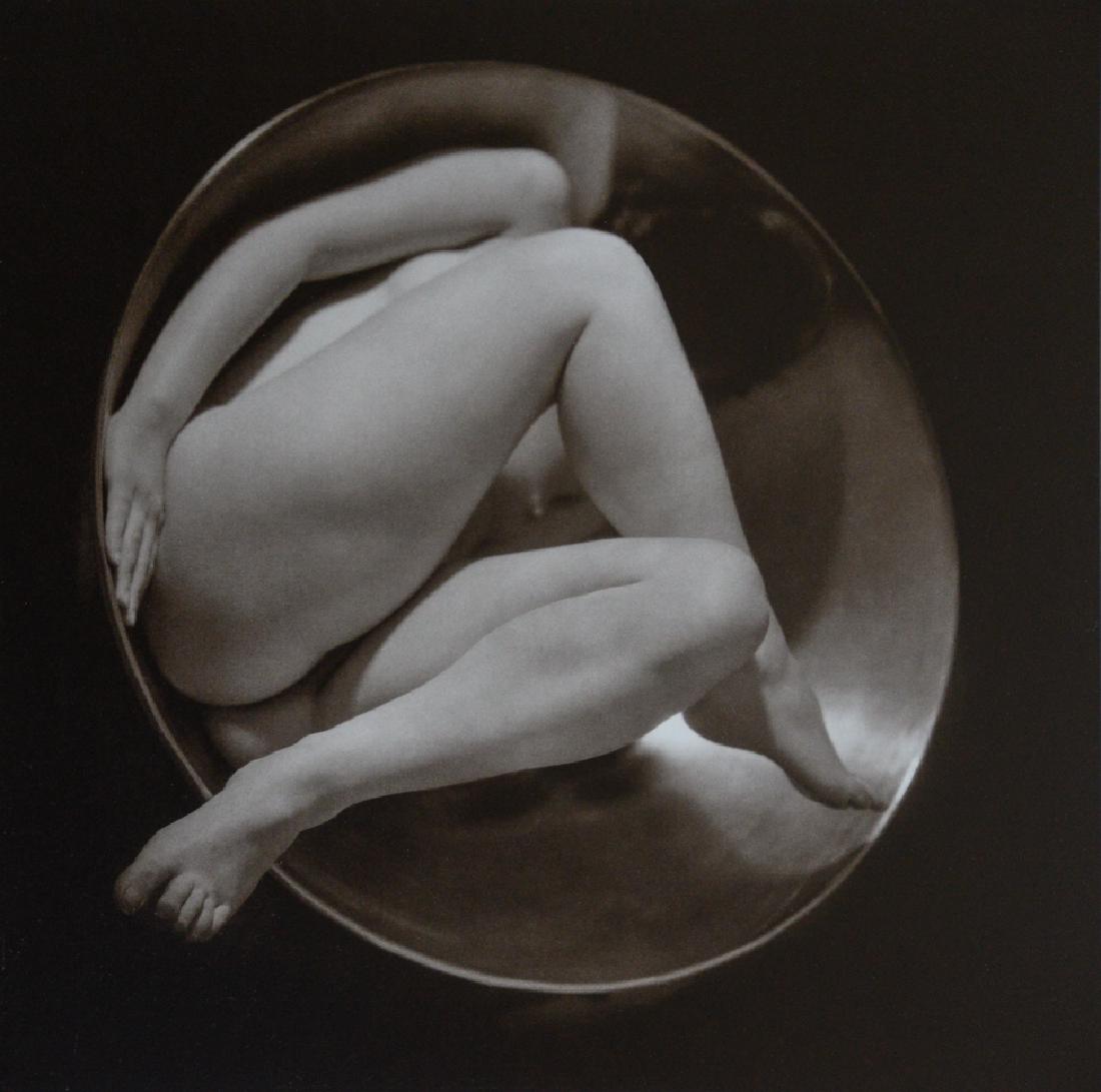 RUTH BERNHARD - In the Circle, 1935: Artist: Bernhard, Ruth Title: In the Circle, 1935 Medium: Duotone Photoengraving, 1986, USA Dimensions: 7.75x7.8" Heat Wax Mounted on 11x14" Conservation Board Ruth Bernhard was a German-born American