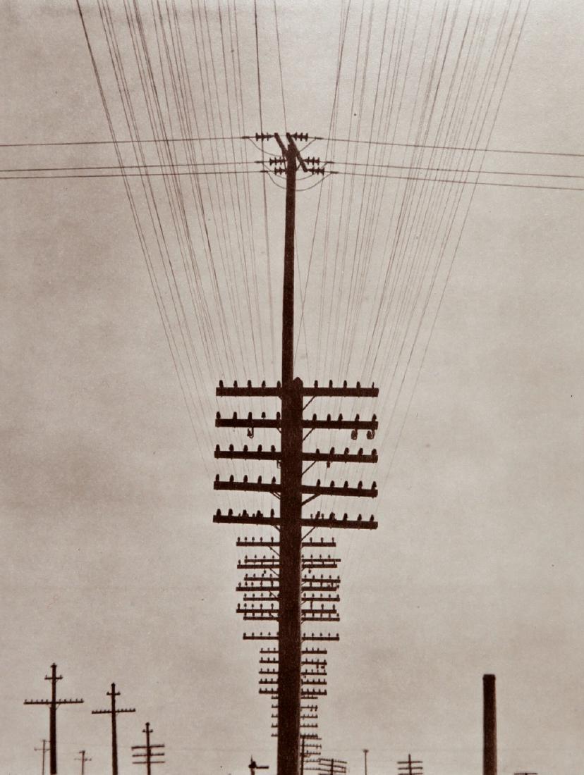 TINA MODOTTI - Electric wires: Artist: Tina Modotti Title: Electric wires Date Printed: 1979 Medium: Photogravure Printer Location: Printed in Italy in 1979 24x18.1cm - 9.5x7.3 inch Mount Size: 30x40 cm - 15.7x11.8 Inches Please no