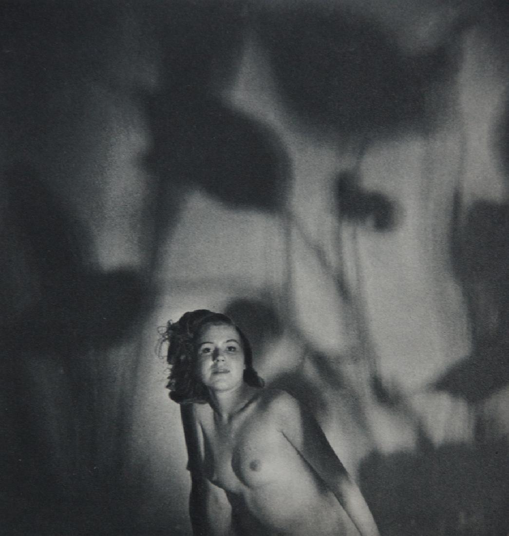 LEE AND FRANK NORRIS - Eve: Artist: Norris, Lee and Frank Title: Eve Medium: Sheet Fed Gravure, 1935, USA Dimensions: 7.3x7.75" Heat Wax Mounted on 11x14" Conservation Board Please note that this lot has a confidential reserve. 
