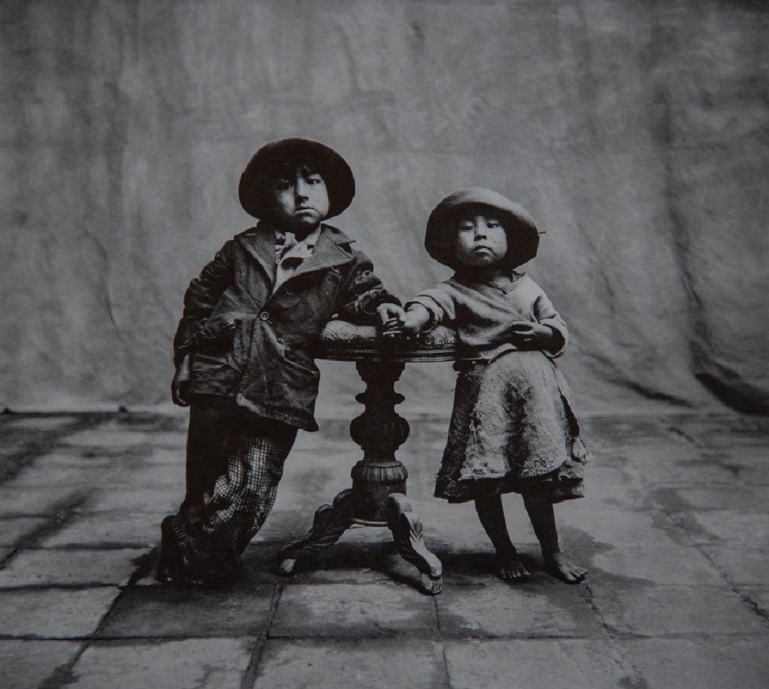 IRVING PENN - Cuzco Children, 1948: Artist: Penn, Irving Title: Cuzco Children, 1948 Medium: Gravure, 1967, USA Dimensions: 6.75x6" Heat Wax Mounted on 11x14" Conservation Board Irving Penn was an American photographer known for his fas