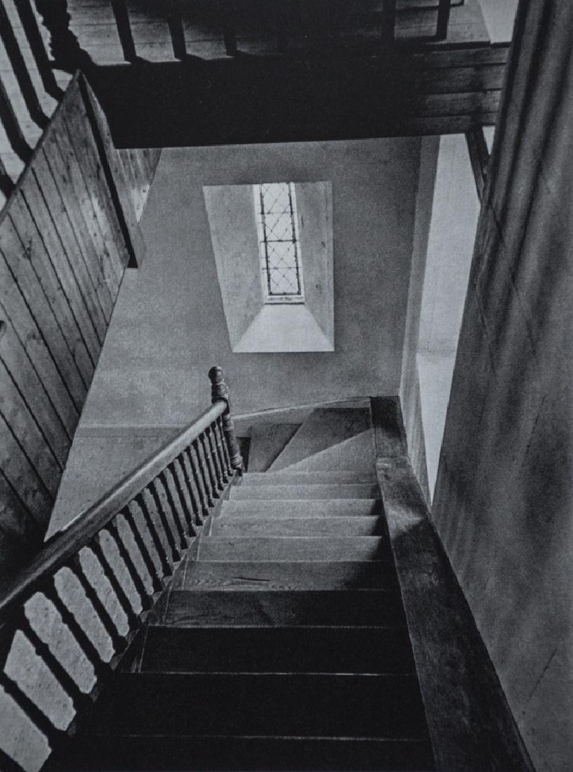 EVE RUBENSTEIN - Stairway: Artist: Rubenstein, Eve Title: Stairway Medium: Sheet Fed Gravure, 1973, Switzerland Dimensions: 5.5x7.5" Heat Wax Mounted on 11x14" Conservation Board Please note that this lot has a confidential res