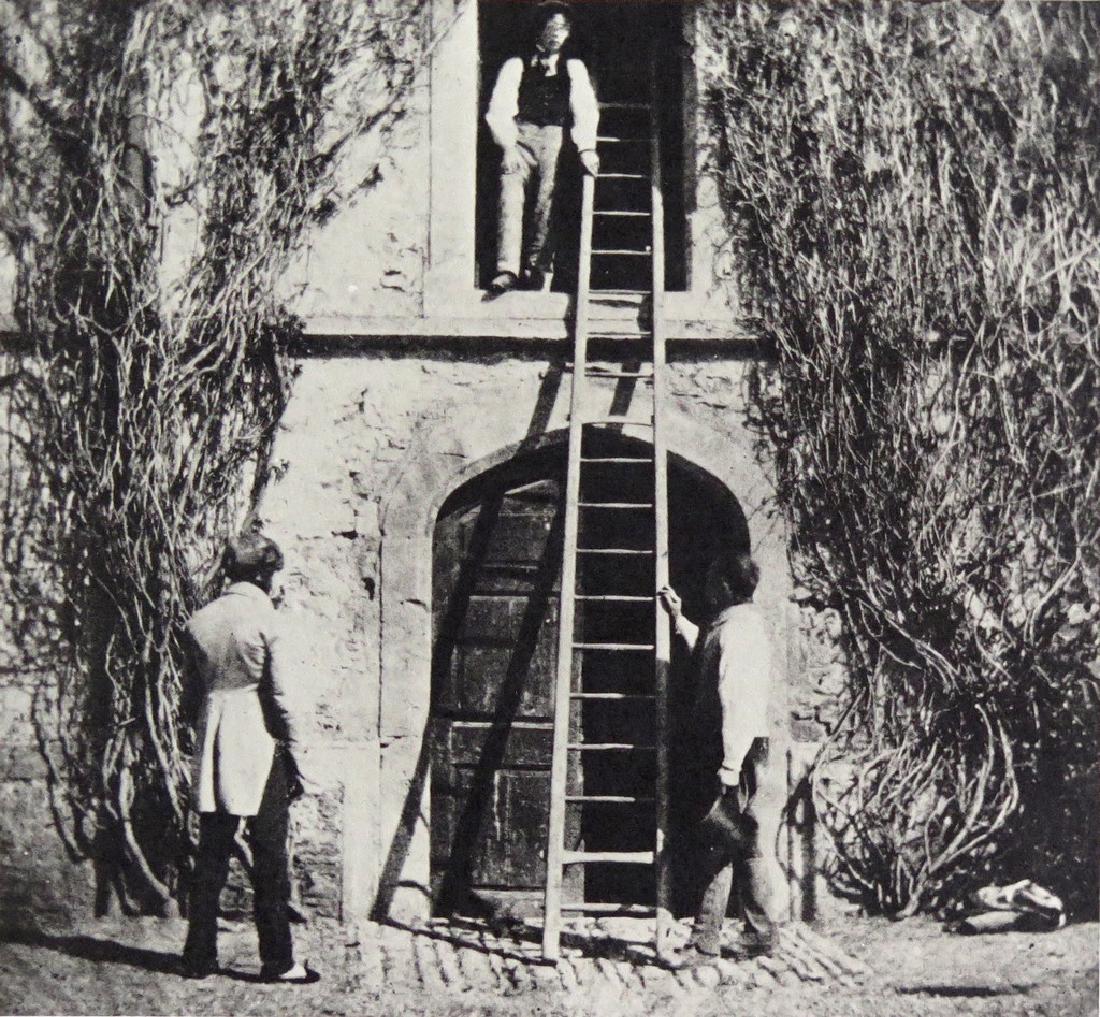 W.H. FOX TALBOT - The Ladder, April 1844.: Artist: W.H. Fox Talbot Title: The Ladder, April 1844. Date Printed: 1979 Medium: Photogravure Printer Location: Printed in Italy in 1979 19 x 18 cm - 7.5 x 7.5 inch Mount Size: 30x40 cm - 15.7x11.8 I