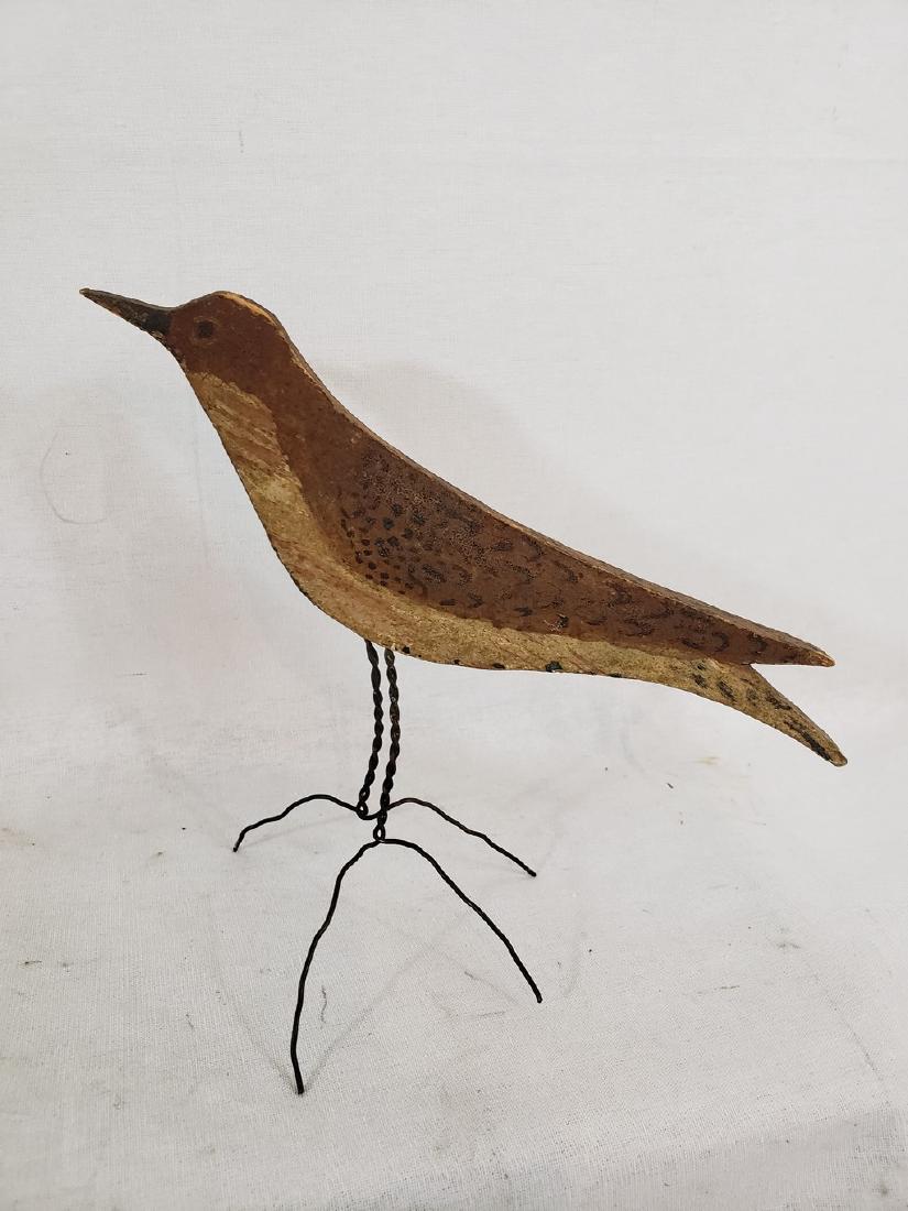 Flat carved and painted thrush ca 1920's (1 of 4)