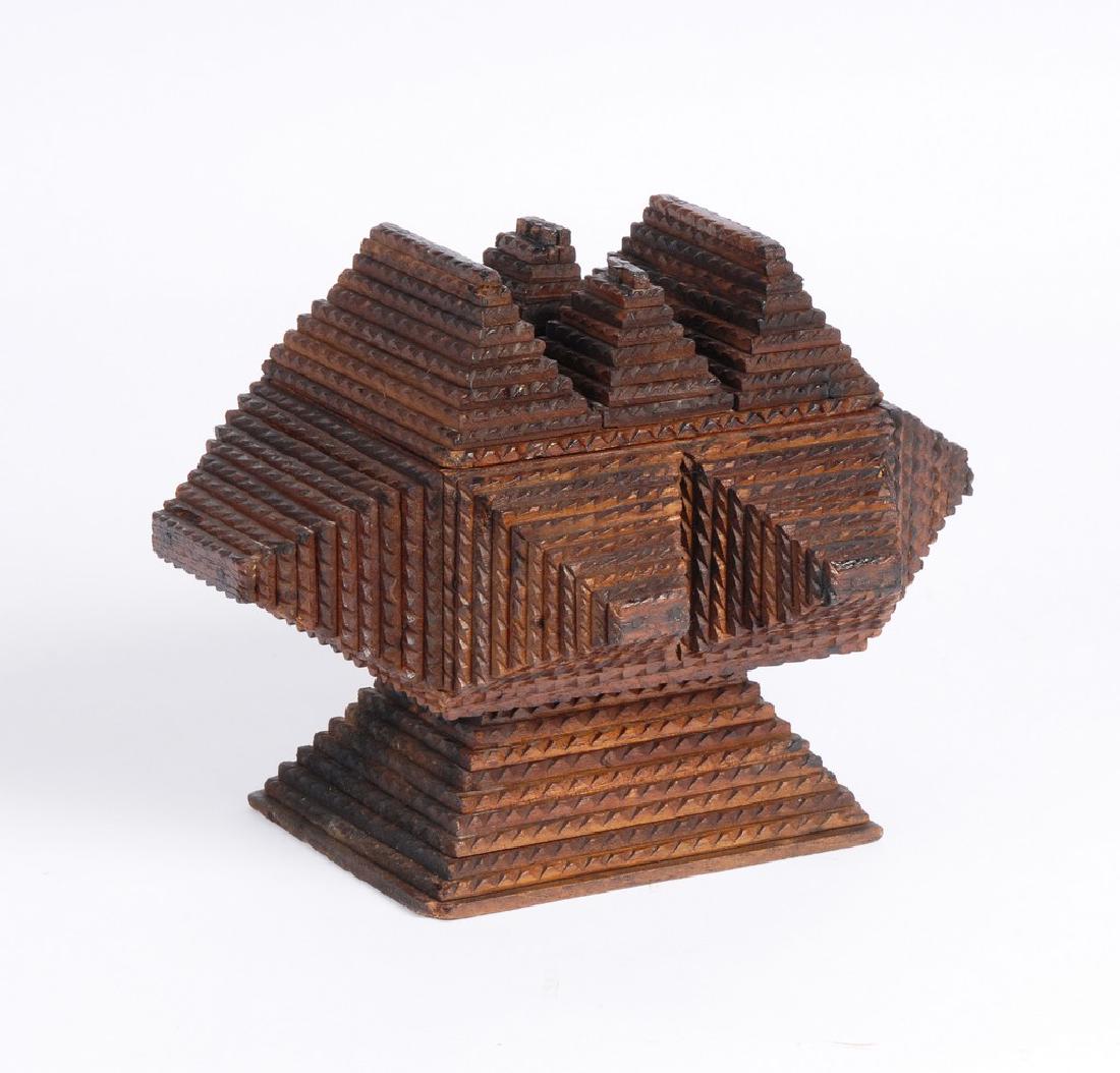 Tramp Art Pedestal Box (1 of 4)