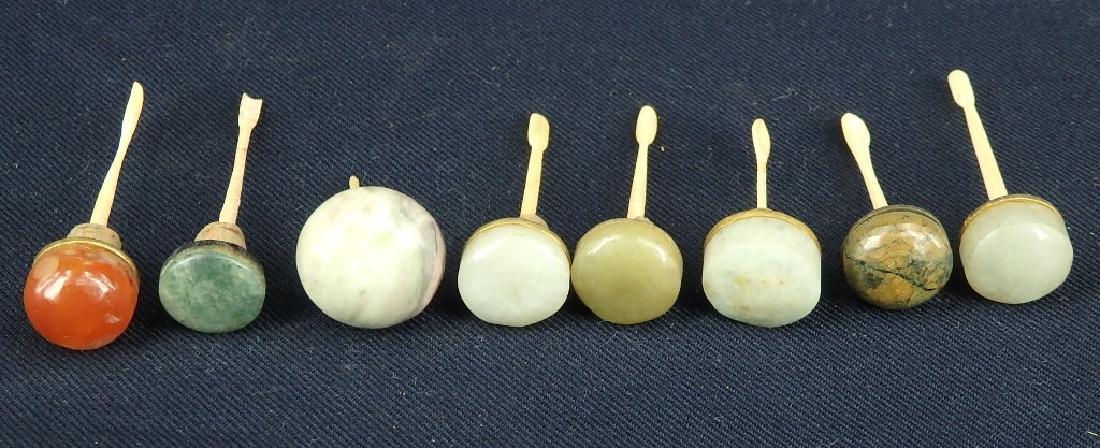 Antique lot of 8pcs snuff bottle cover with hard (1 of 10)