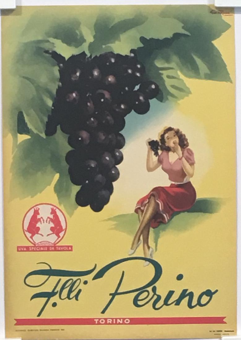 Perino Grapes Original Vintage Poster (1 of 1)
