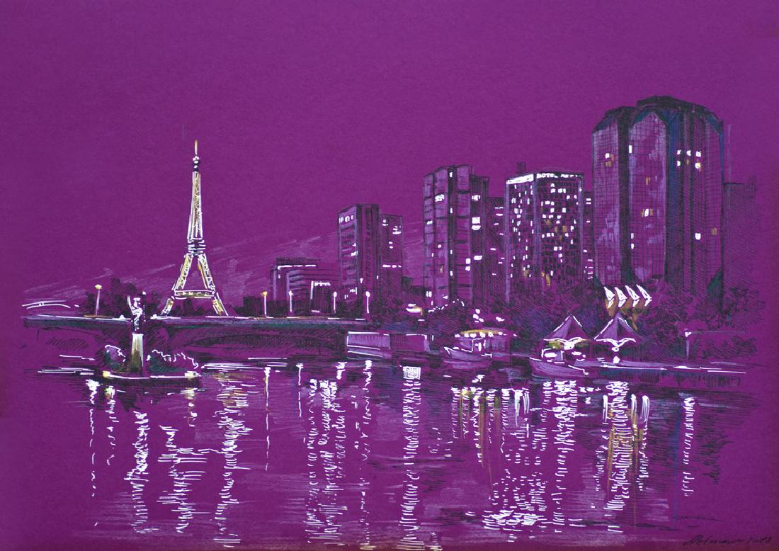 CityScope. Unexpected Paris. Original Watercolor and (1 of 3)