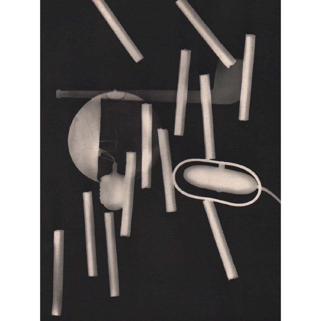MAN RAY - Rayograph: Artist: MAN RAY Print Title: Rayograph Medium: Sheet-fed Gravure Printing Date: 1930's Printed in France Image size approx. 7.5 x 9.5 inches Man Ray, original name Emmanuel Radnitzky, was born on Augu