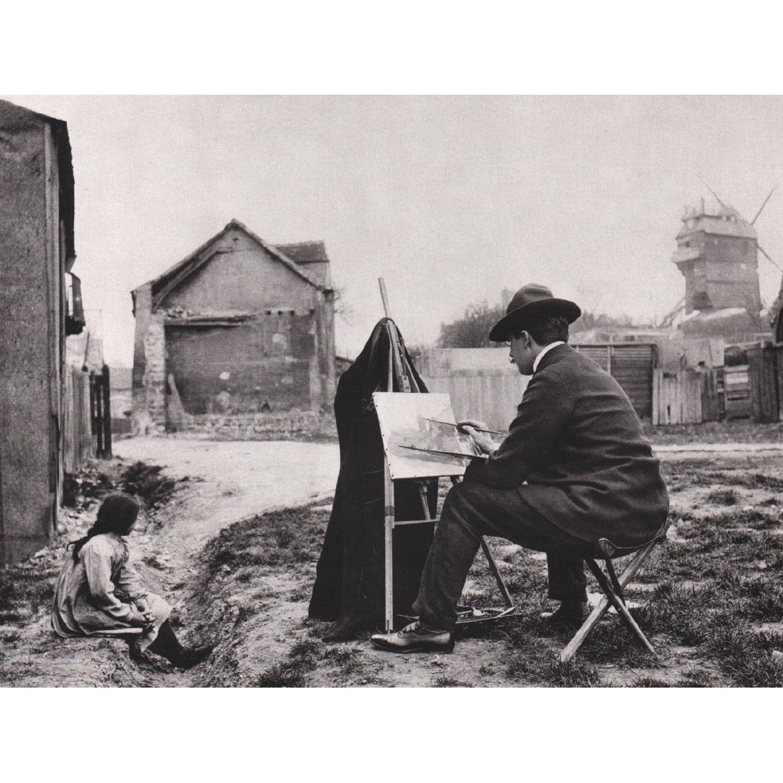 SEEBERGER - The painter behind the Moulin de la Galette: Artist: SEEBERGER Print Title: The painter behind the Moulin de la Galette, 1903 Medium: Sheet-fed Gravure Printing Date: 1980's Printed in France Image Size approx: 8.5 x 11.5 inches Seeberger was a