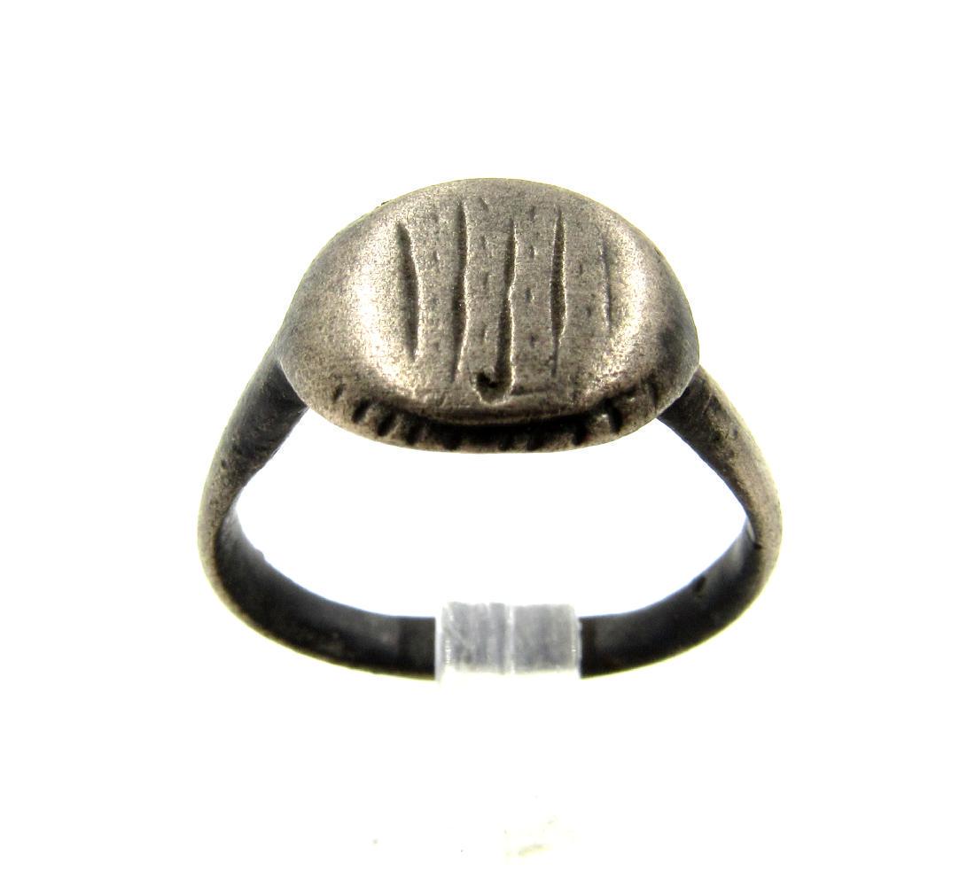 Medieval Viking Era Bronze Decorated Ring (1 of 3)