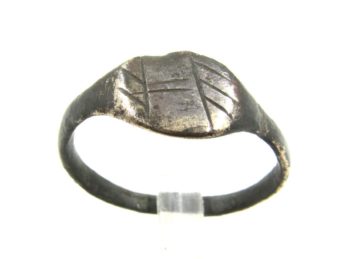 Medieval Viking Era Bronze Runic Ring (1 of 3)