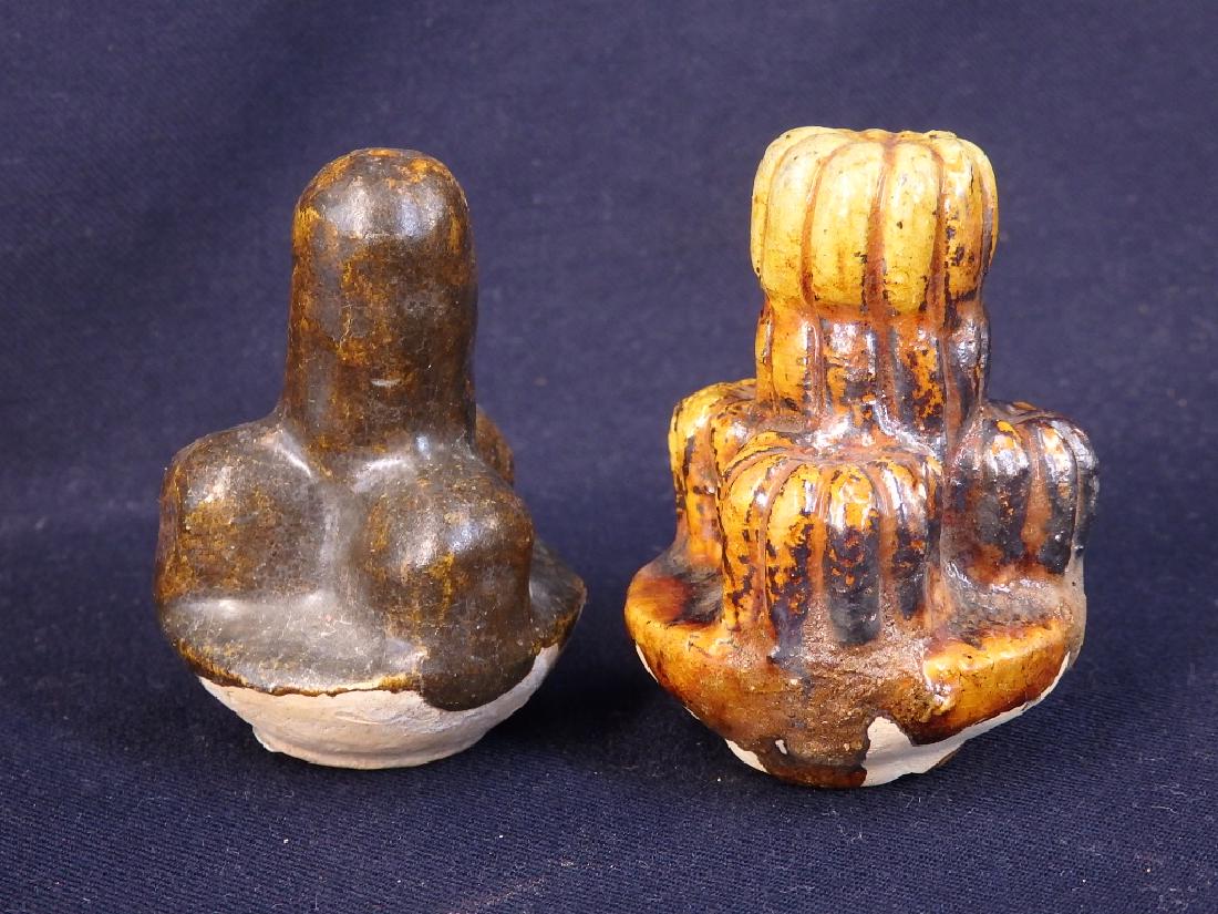 Antique lot of 2 pottery fruit offerings. Ming Dynasty (1 of 10)