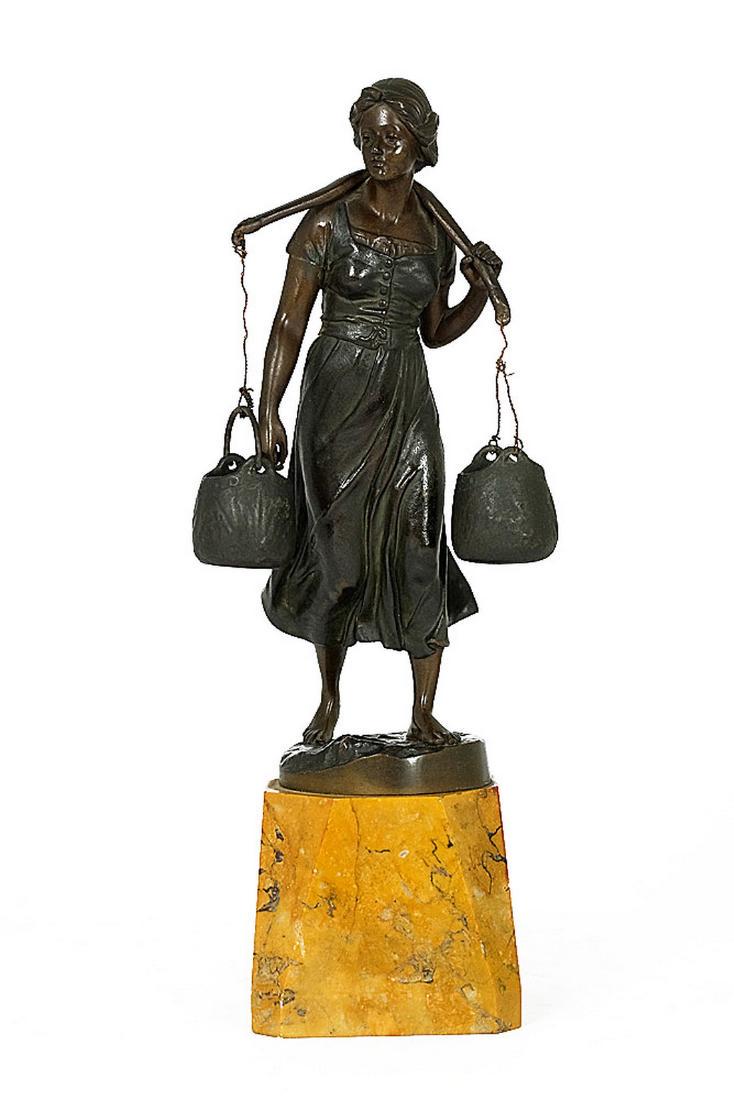 Bronze sculpture of water carrier by Constantin Höland (1 of 4)