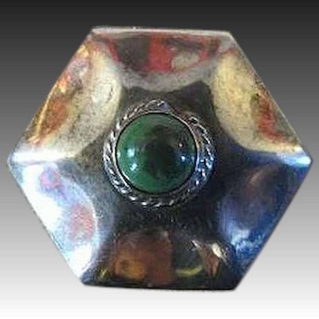 Vintage Solid sterling mexican silver and turquoise (1 of 6)