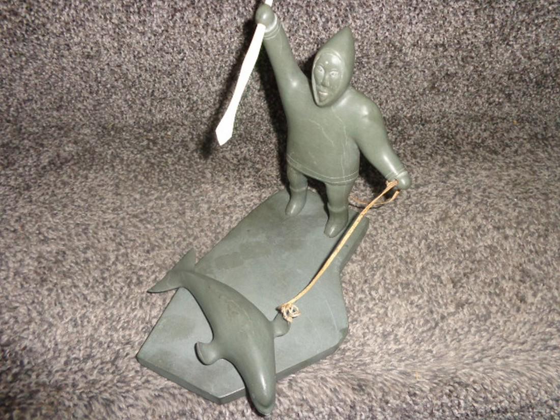 inuit / eskimo / shouyu pootoogook soapstone   carving (1 of 5)