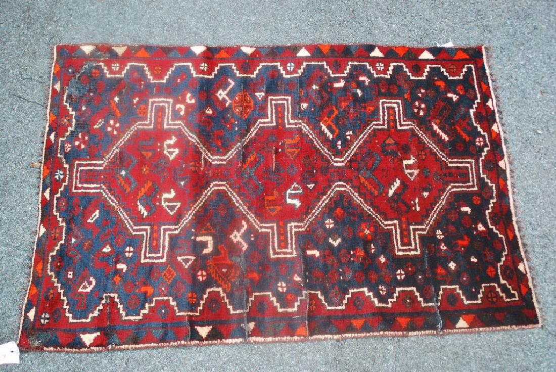 Antique Primitive Nomadic Rug 4x2.8 (1 of 3)