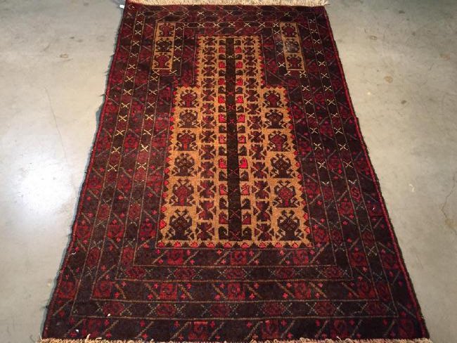 Vintage Hand Knotted Prayer Rug 3x5 (1 of 6)