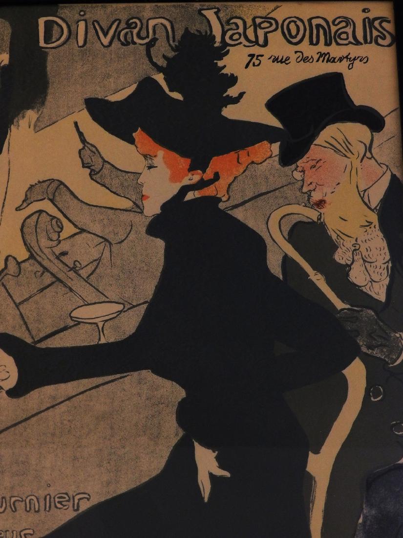 1890s Divan Japonais Vintage Affiche Lithography: Authentic 1900's 'DIVAN JAPONAIS' Vintage 'Affiche' Lithography Toulouse Lautrec Still has rich colors, great paper (early 1900's), very well preserved, valued about twice the asking price. Frame size