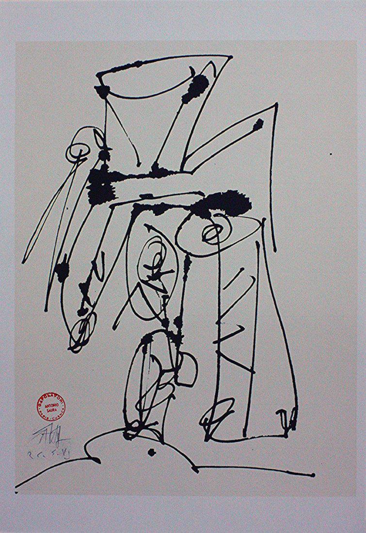 An original lithograph from Saura’s “The Eyes of the (1 of 2)