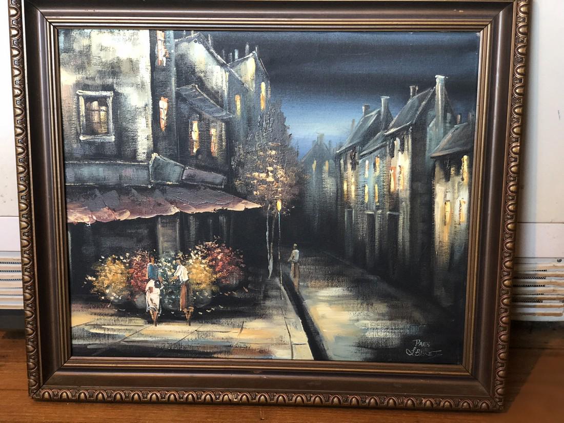 Original Louis Basset Paris street oil painting (1 of 3)
