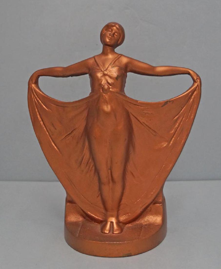 Antique Deco Lady Cast Iron Doorstop (1 of 5)