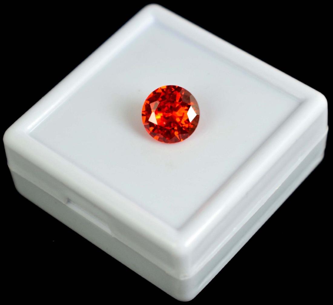 6.95 Ct Natural Round Orange Zircon IGL Certified (1 of 3)