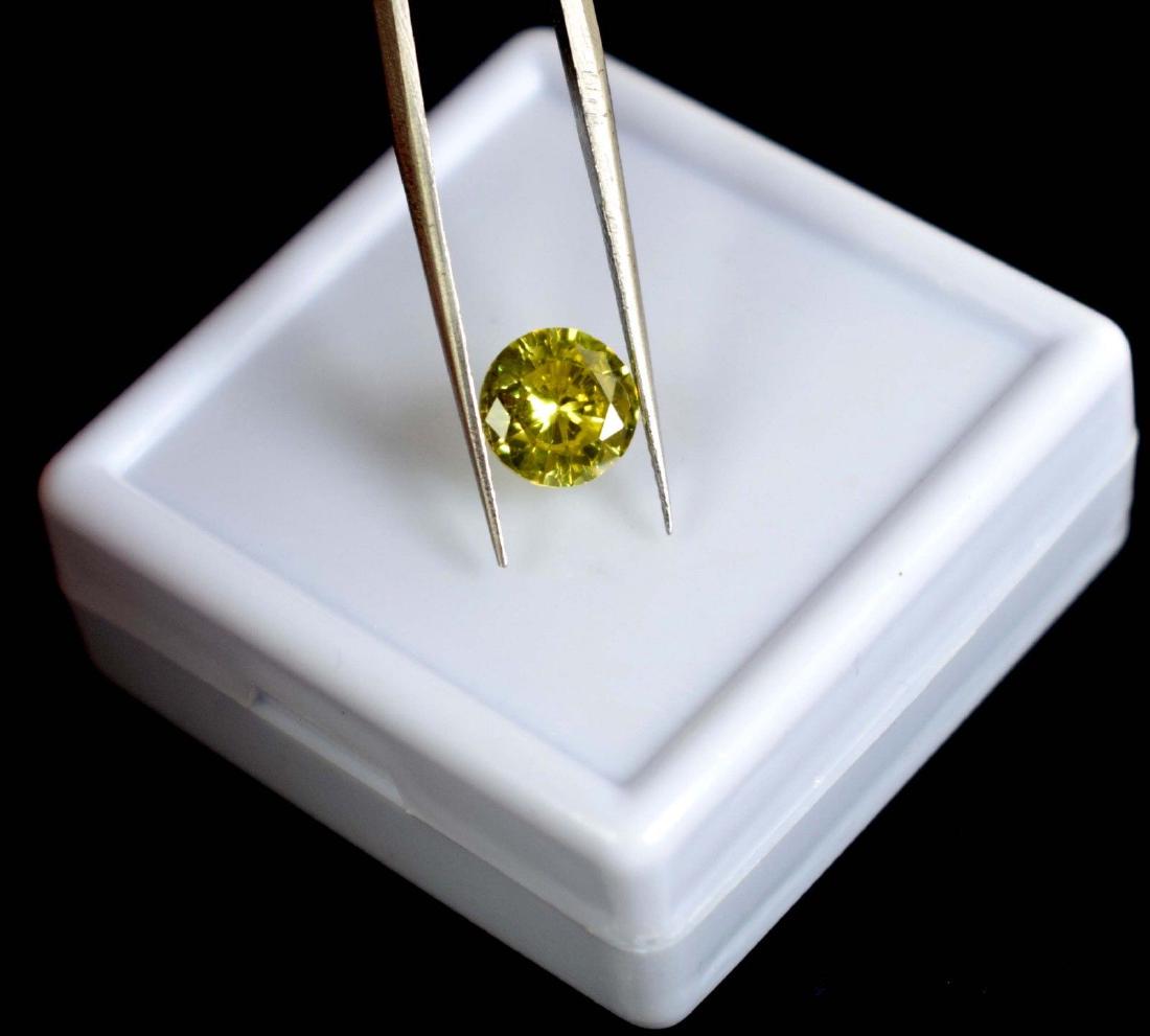 3.50 Ct Natural Round Lemon Zircon IGL Certified: Title: 3.50 Ct Natural Round Lemon Zircon IGL Certified Carat Weights: Total Carat Weight (TCW): 3.50 Size/Dimensions: Length: 8 Width: 8 Depth: 4 Variety/Type: zircon Shape: round Certificate: IGL Co