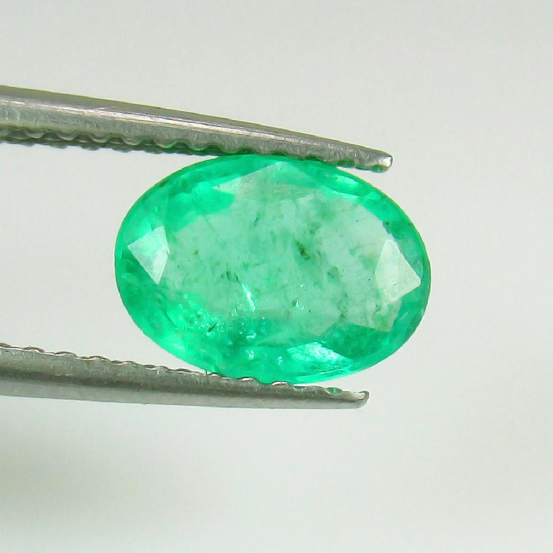 1.10 Ct Genuine Loose Zambian Emerald Nice Oval cut Top (1 of 2)