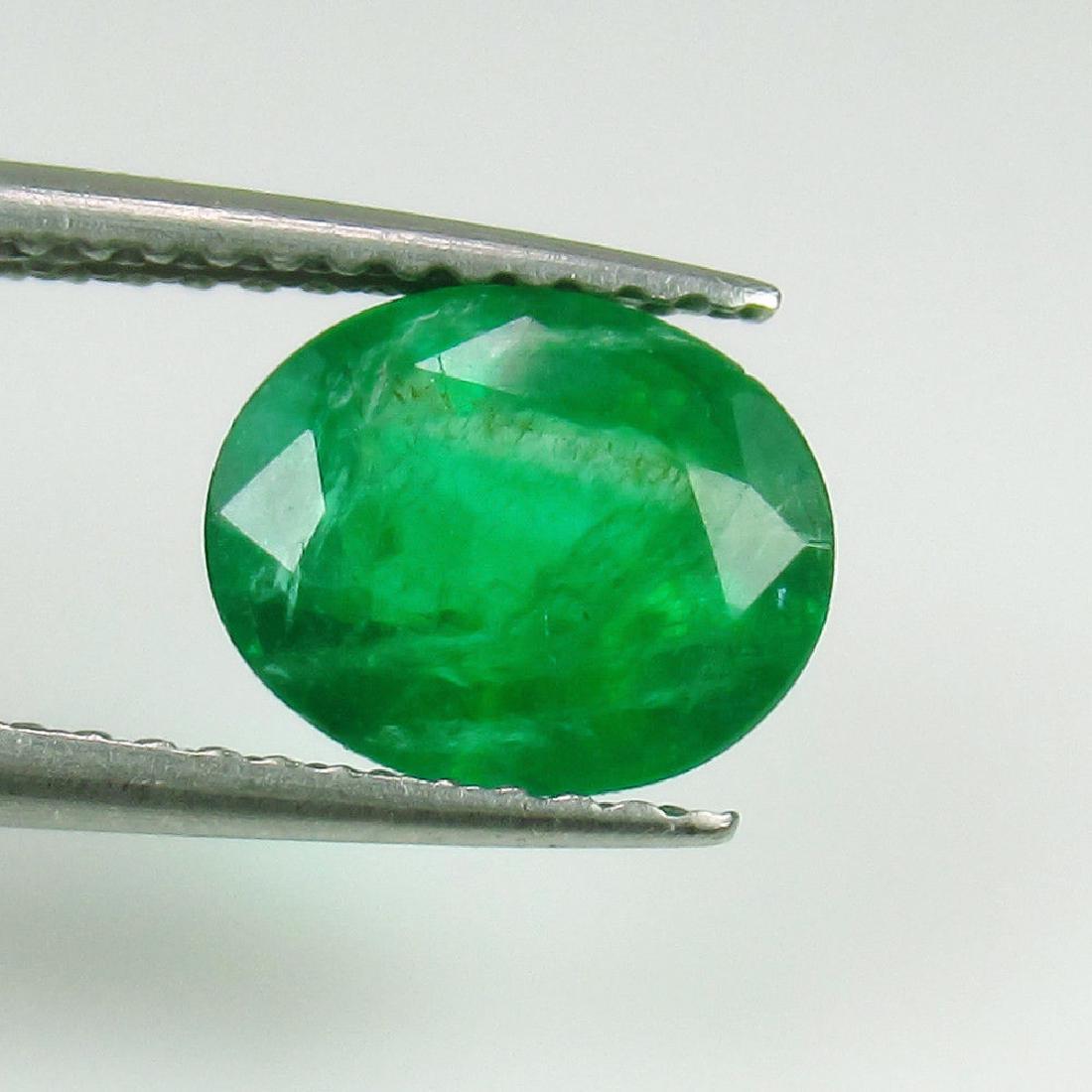 1.48 Ct Genuine Loose Zambian Emerald AAA++ Deep Green (1 of 2)