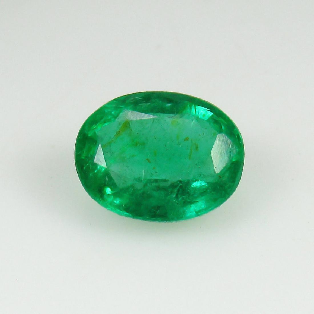1.61 Ct Genuine Loose Zambian Emerald Nice Oval cut Top (1 of 4)