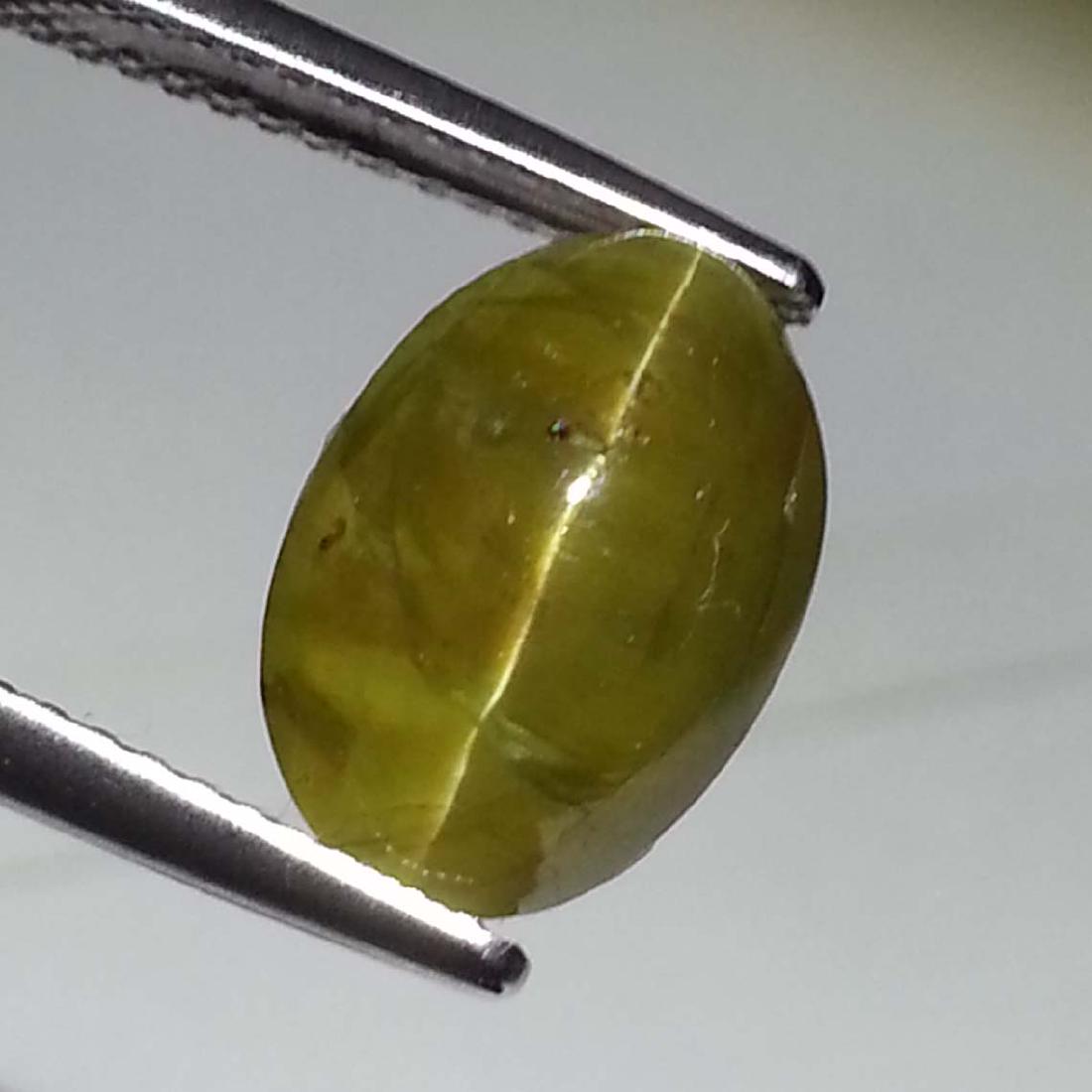 Top Grade Natural Apatite cat's Eye - 7.08 ct: Item: Top Grade Natural Apatite cat's Eye - 7.08 ct Color/Clarity: Semi -Transparent Loose gemstone Carat Weights: 7.08 Size (mm): 11.80 x 8.25 x 8.00 Oval - Africa No Reserve: This lot starts at $1 a