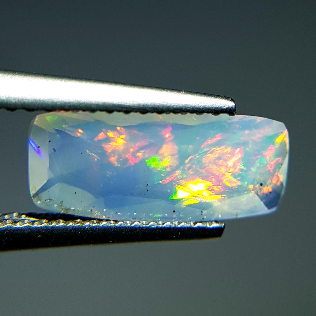 Awesome Fire Rectangular Cushion Cut Natural Opal  - (1 of 10)