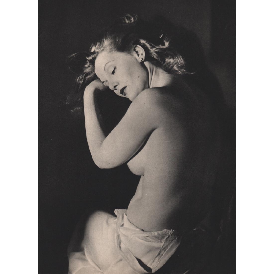 ANDRE DE DIENES - Nude: Artist: ANDRE DE DIENES Print Title: Nude Medium: Sheet-fed Gravure Printing Date: 1950s Printed in France Image size approx. 8 x 11.5 inches Andre De Dienes (1913-1985) was a Hungarian photographer,