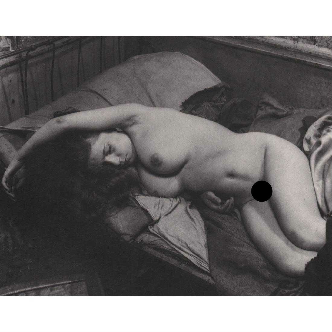 WILLY RONIS - Nude Lying Down, 1949: Artist: WILLY RONIS Print Title: Nude Lying Down, 1949 Medium: Photo-lithograph Printing Date: 1980's Printed in France Image Size approx: 7.75 X 6 inches Willy Ronis (1910-2009) was a French photogra
