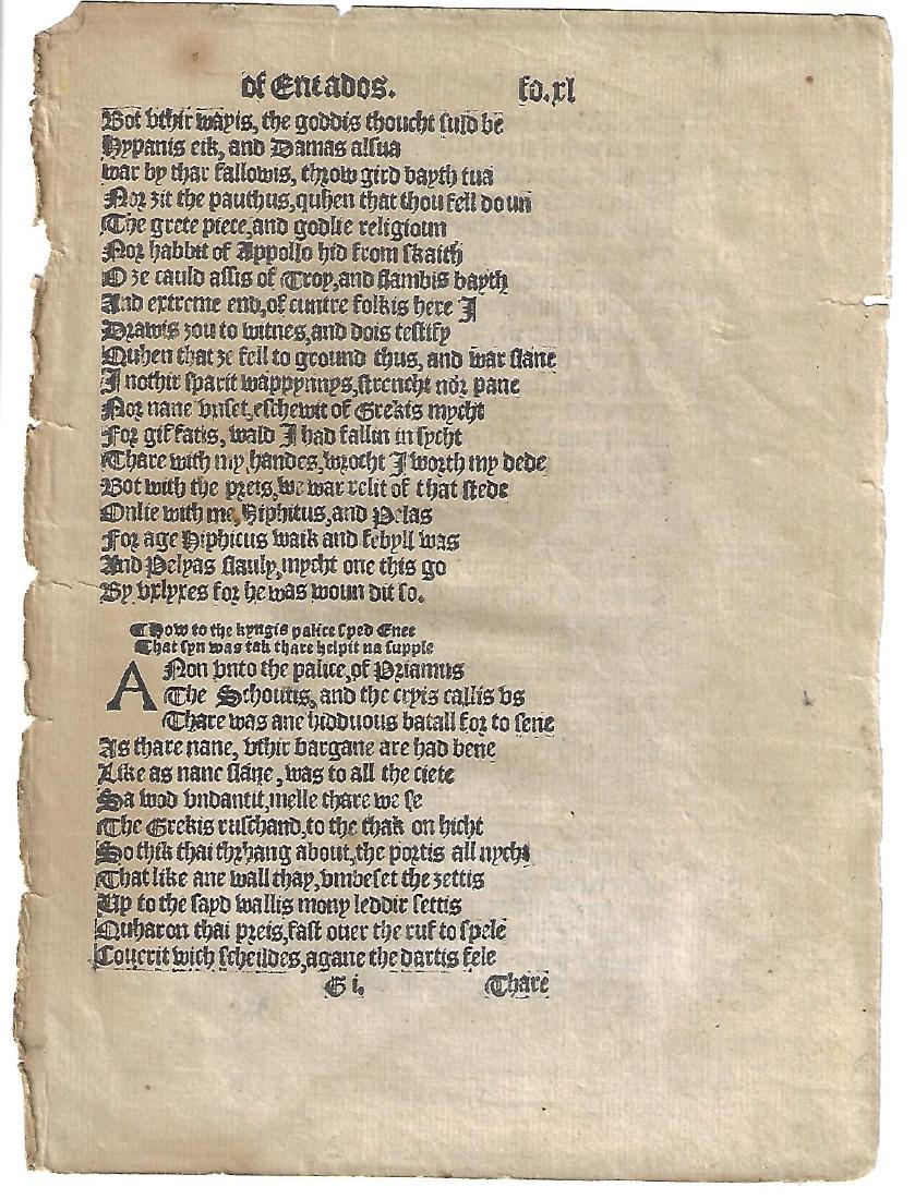 1553 English Leaf Virgil Aeneid London Printing (1 of 2)