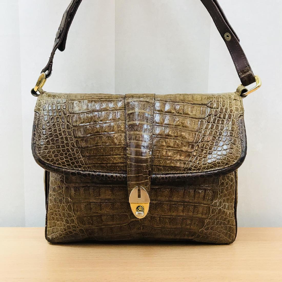Vintage Crocodile Leather Small Shoulder Bag (1 of 8)