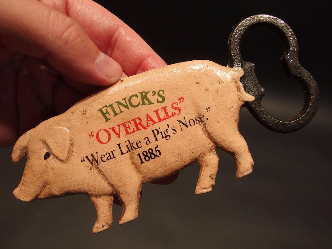 FINCK'S "OVERALLS" 'WEAR LIKE A PIG'S NOSE' 1885 Cast (1 of 9)