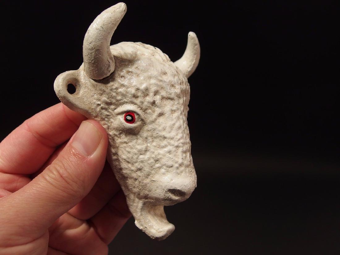 Cast Iron Folk Art Beer Soda Bottle White Buffalo (1 of 12)