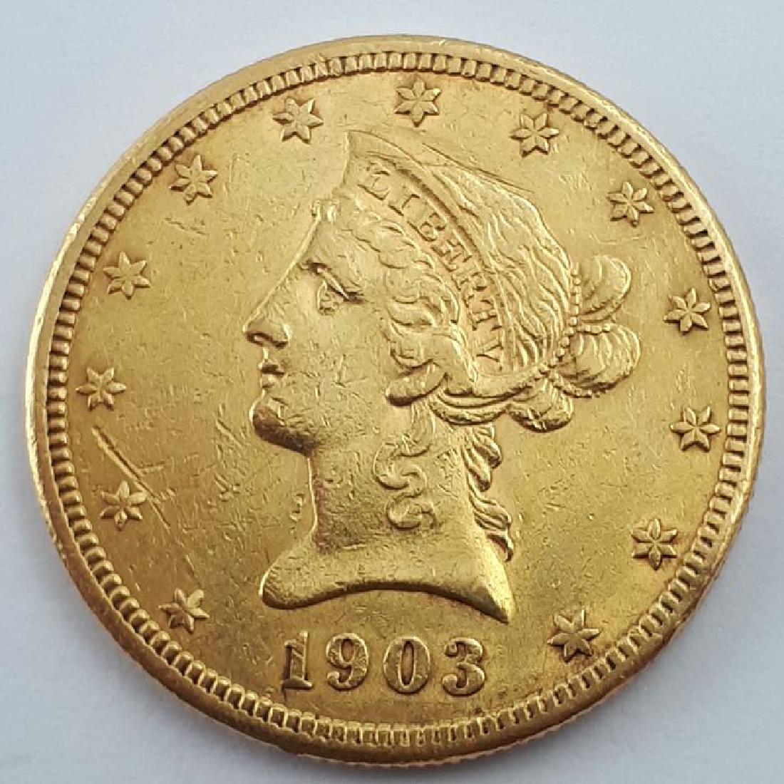 United States - 10 Dollars 1903-S Liberty Head - Gold (1 of 5)