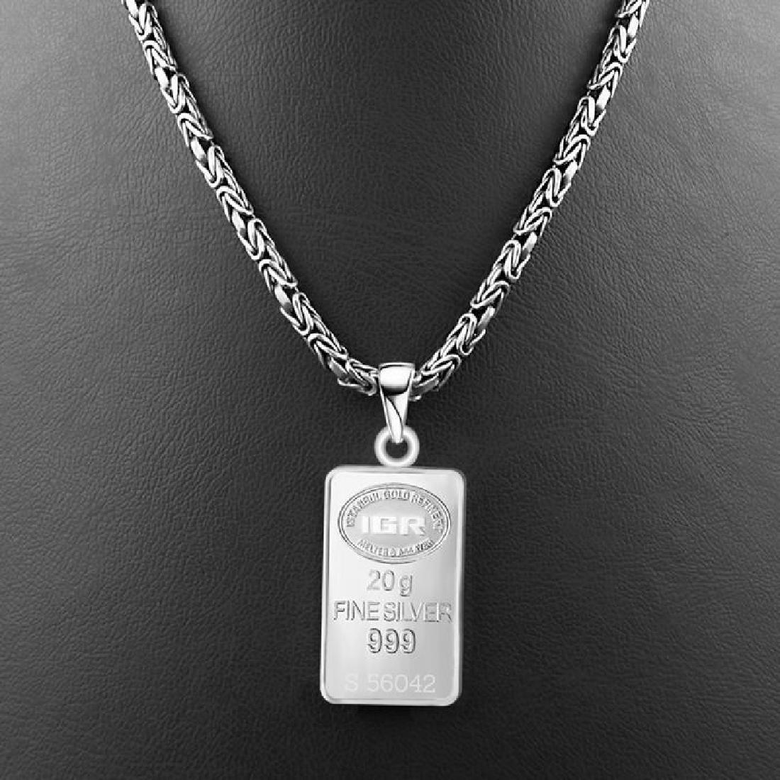 20gr. pendant + 24 gr. Chains: - 999/1000 and 925/1000 (1 of 4)